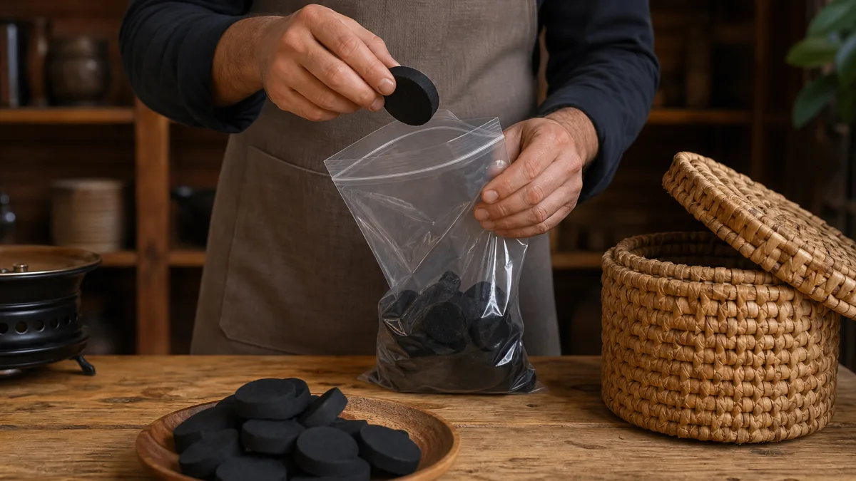 ذغال لیمو سکه برای مصرف خانگی و قلیان سنتی